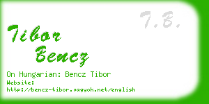 tibor bencz business card